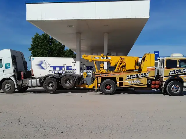 Unidades Guinche en una parada durante un traslado